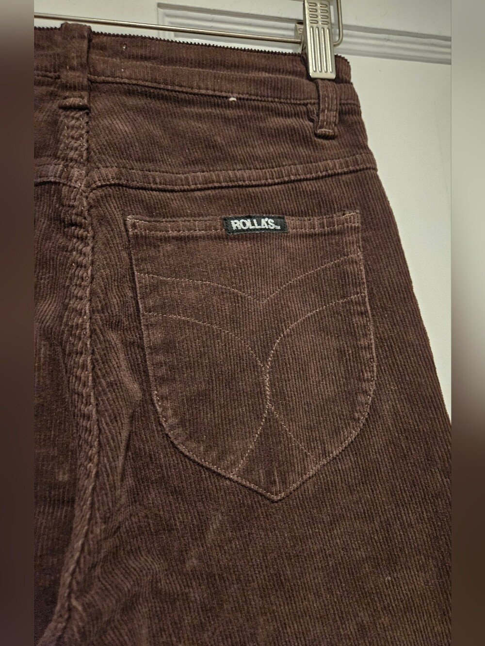 ROLLA'S Women's Straight Leg Corduroy Pants in Espresso - Picture 6 of 7